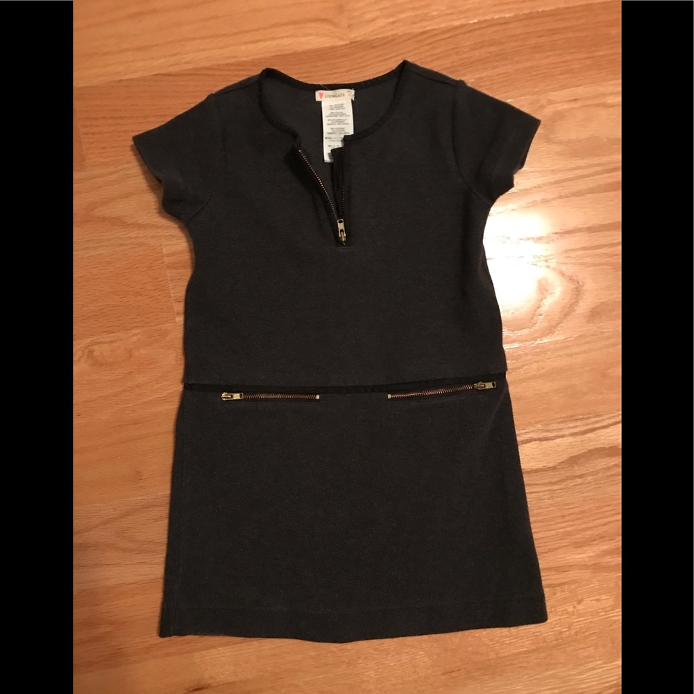 Crewcuts charcoal grey girl’s shift dress